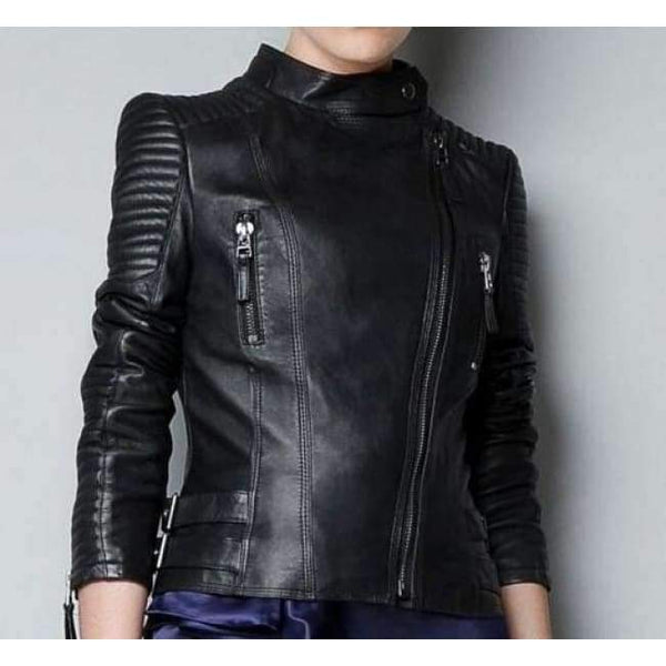 Planet Gates Black / S Leather Jacket Women Jackets Coat Slim Biker Motorcycle Soft Zipper girl Leather Jaquetas De Couro feminina women's clothing