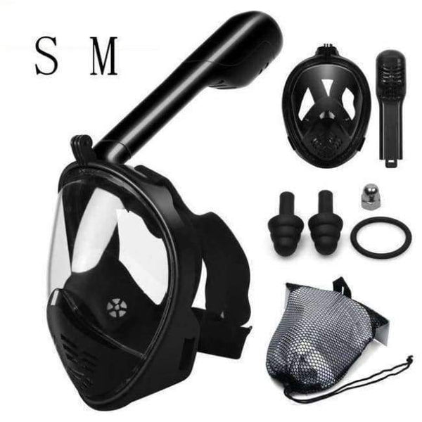Planet Gates Black S M 1 Diving Mask Full Face Snorkeling Mask Underwater Anti Fog Snorkeling Diving Mask For Swimming Spearfishing Dive Men