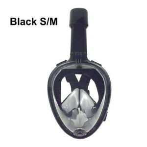 Planet Gates Black  S  M / China Swimming Underwater Children Adult Diving Mask Full Face Spearfishing Snorkel Mask Silicone Plastic Scuba Mask