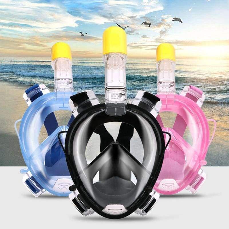 Planet Gates Black S M / China Underwater Scuba Anti Fog Full Face Diving Mask Snorkeling Set  Respiratory masks Safe and waterproof D1355HY