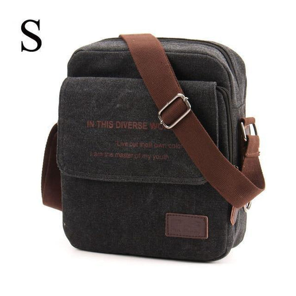 Planet Gates black-S Men Casual Messenger Bag High Quality Canvas Shoulder Bags For men Business Travel Crossbody Bag