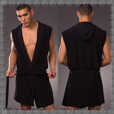 Planet Gates Black / S Men Robes Bathrobe Plus Size Brand Manview Robe Man Mens Sexy Sleepwear Male Silk  Home Wear