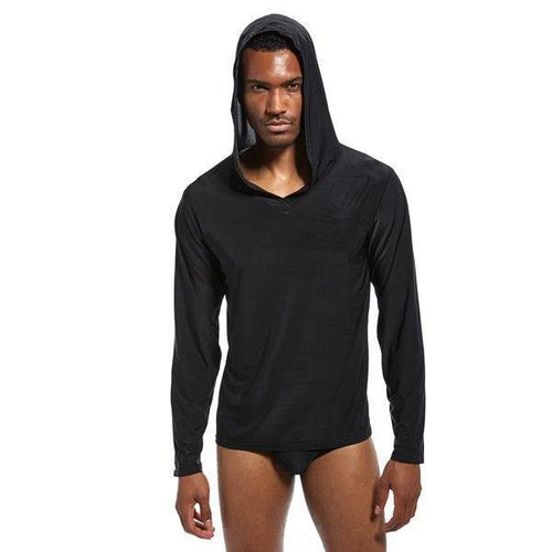 Planet Gates Black / S Men's Sleep Tops Lounge Homewear Sleepwear mens through shirts tank top male pajama hanging along Men's