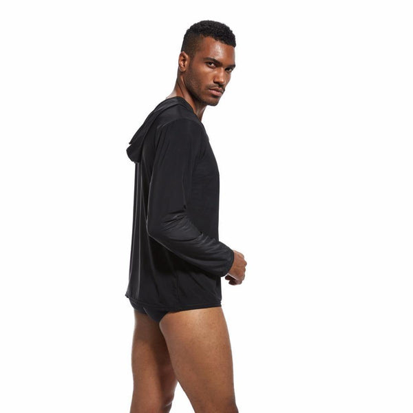 Planet Gates Black / S Men's Sleep Tops Lounge Homewear Sleepwear mens through shirts tank top male pajama hanging along Men's