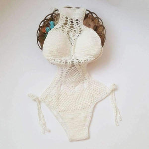 Planet Gates Black / S New Style Brazilian Woman Bikini Beach Sexy Crochet Handmade Knitted Openwork Swimsuit Female Swimwear