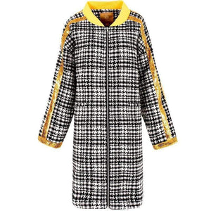 Planet Gates Black / S New Winter Woman Wool Blends Winter Coat Casual Winter Jacket  Vintage Wool Blend Jacket  Long Windbreaker Jacket Wool