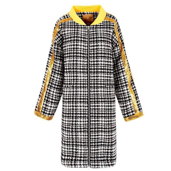 Planet Gates Black / S New Winter Woman Wool Blends Winter Coat Casual Winter Jacket  Vintage Wool Blend Jacket  Long Windbreaker Jacket Wool