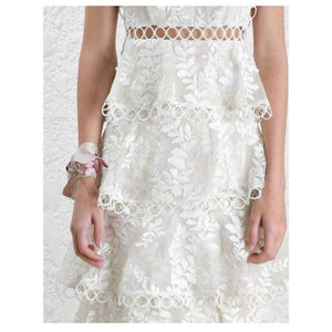 Planet Gates Black / S Quality Women Autumn Winter Dress 2018 Self Portrait White Tiered Lace Maxi Dress Ladies Party Event Evening Club