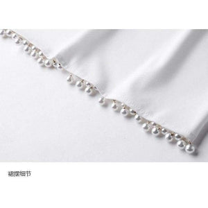 Planet Gates black / S Quality Women Sexy Bandage Dress 2018 Summer Party Event Female Hollow Out Lace Embroidery Beading Tassel Elegant Dress Midi