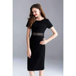 Planet Gates black / S Quality Women Sexy Bandage Dress 2018 Summer Party Event Female Hollow Out Lace Embroidery Beading Tassel Elegant Dress Midi