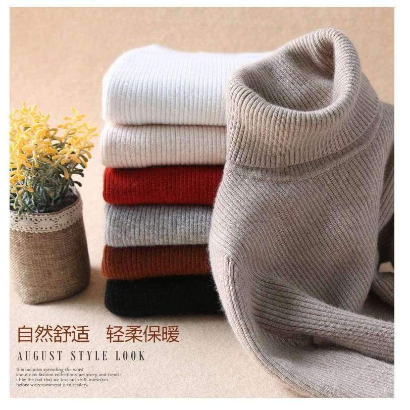 Planet Gates black / S Quality Women Sweater New Turtleneck Pullover Winter Tops Solid Cashmere Sweater Autumn Female Sweater Hot Sale