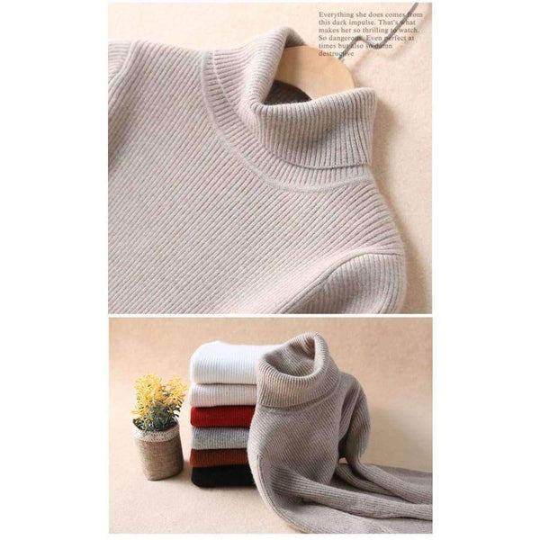 Planet Gates black / S Quality Women Sweater New Turtleneck Pullover Winter Tops Solid Cashmere Sweater Autumn Female Sweater Hot Sale