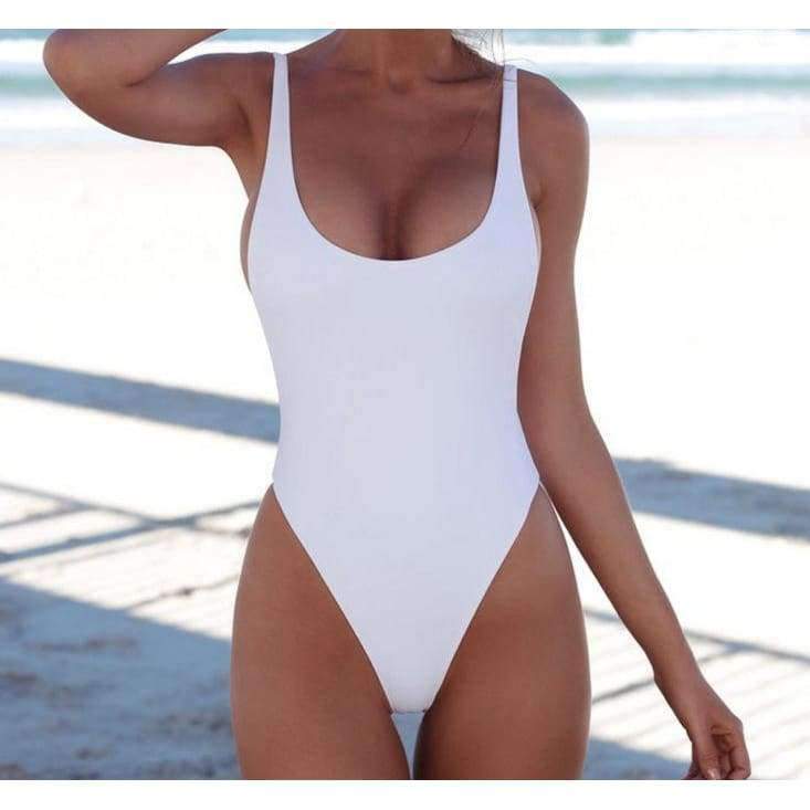 Planet Gates black / S Sexy One Piece Swimsuit Solid Female Women Fused Swimwear Backless White Brazilian May Bather Monokini XL