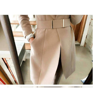 Planet Gates black / S Suits For Women Blazer Set Autumn Lady Business Office Work Korean Style Uniform V-neck Long Jacket Elegant Pants Suits
