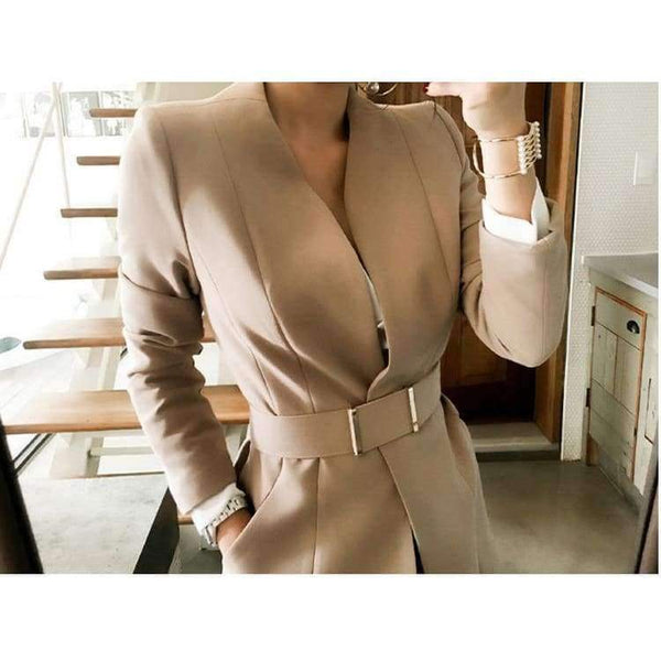 Planet Gates black / S Suits For Women Blazer Set Autumn Lady Business Office Work Korean Style Uniform V-neck Long Jacket Elegant Pants Suits