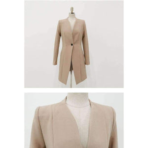 Planet Gates black / S Suits For Women Blazer Set Autumn Lady Business Office Work Korean Style Uniform V-neck Long Jacket Elegant Pants Suits