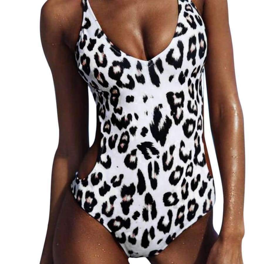 Planet Gates Black / S Swimwear women SEXY Leopard Print One-Piece bodysuit plus size swimwear swimwear women zaful women swimwear JL 11