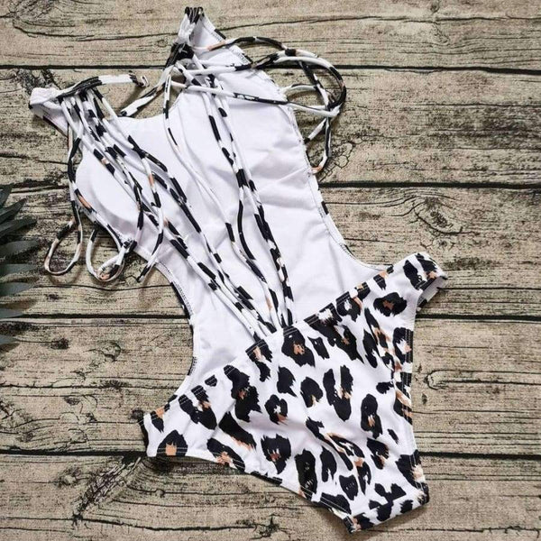 Planet Gates Black / S Swimwear women SEXY Leopard Print One-Piece bodysuit plus size swimwear swimwear women zaful women swimwear JL 11