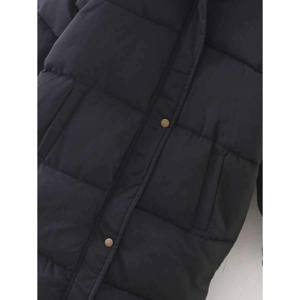 Planet Gates black / S Thickening 2018 women Parka winter jacket coat down plus size long warm hooded snow wear loose wadded padded quilted jacket