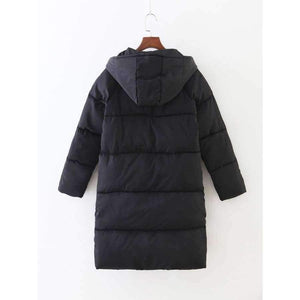 Planet Gates black / S Thickening 2018 women Parka winter jacket coat down plus size long warm hooded snow wear loose wadded padded quilted jacket