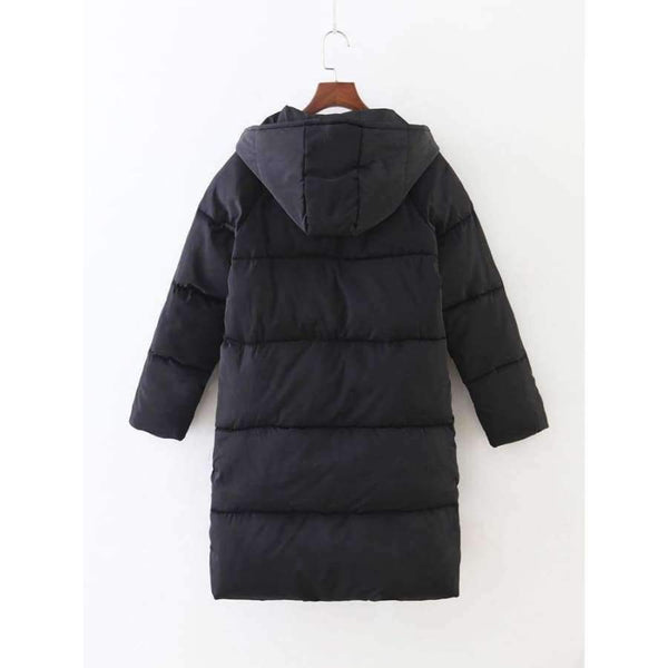 Planet Gates black / S Thickening 2018 women Parka winter jacket coat down plus size long warm hooded snow wear loose wadded padded quilted jacket