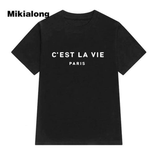 Planet Gates Black / S Tops T Shirt Cotton Women 2018 Summer T-Shirt Short Sleeve Poleras Mujer Top Tee Shirt Femme Paris Printed Tshirts
