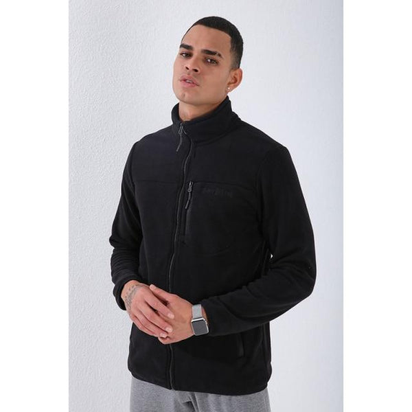 Planet Gates Black / S / TURKEY Casual Zipper Sweatshirts Male Tracksuit Fashion Jacket Mens Clothing Outerwear Sweatshirt Men's Pocket Zipper Sweatshirt Slim Fit Stand Collar Fleece No Hoodie Sport Clothing 87890