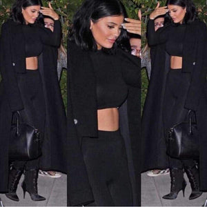 Planet Gates Black / S Two Piece Set 2018 Sexy Skinny Pants Crop Top Women Sets Summer Sportsuits Bodycon Outfits Set Tracksuits Clubwear GV454