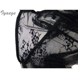 Planet Gates Black / S Underwear Slips Bodysuit Women Full Slip Set lace female Mesh Clothes Petticoat Female Plus Size Sexy Sono see through