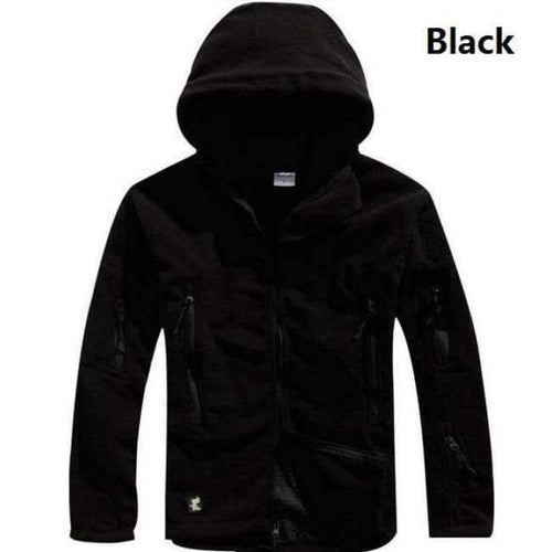Planet Gates Black / S US Military Fleece Tactical Jacket Men Thermal Outdoors Polartec Warm Hooded Coat Militar Softshell Hike Outerwear Army Jackets