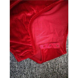 Planet Gates Black / S V-Neck Bodysuit Women Jumpsuits Solid Sexy Velvet Plunged Bodycon 2018 Sexy Long Sleeve Slim Jumpsuit Romper GV497