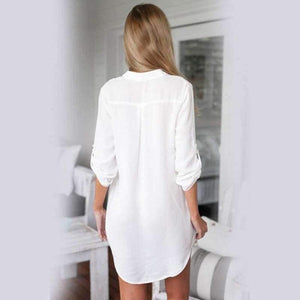 Planet Gates Black / S V-Neck Chiffon Blouse Long Sleeve Plus Shirt For Pregnant Women Fashion Loose Women Tops Female Blouse Femme Clothing