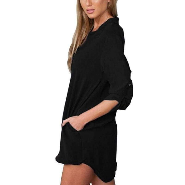 Planet Gates Black / S V-Neck Chiffon Blouse Long Sleeve Plus Shirt For Pregnant Women Fashion Loose Women Tops Female Blouse Femme Clothing