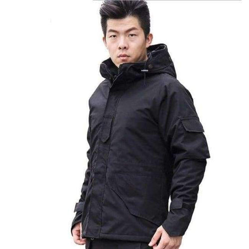 Planet Gates Black / S Windbreaker Hoody Softshell Outdoor Warm hunting Jacket Mandrake Extended Cold Weather Outerwear Kypteck