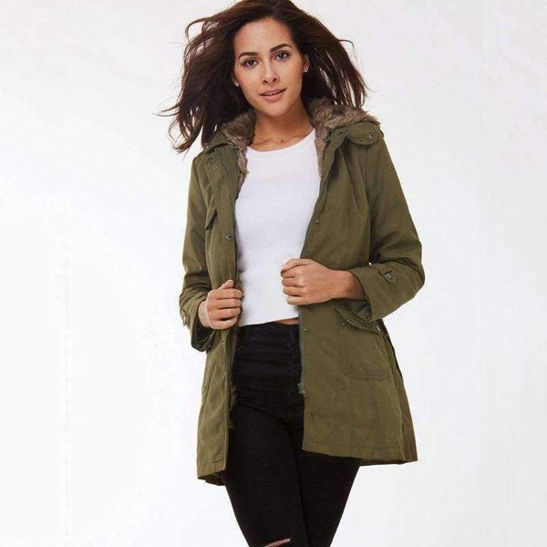 Planet Gates black / S Winter Coat Women Winter Jacket Hooded Slim Cotton Warm Coats Solid England Style Fashion Mid-Length Coat Women