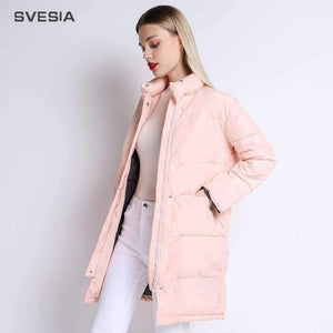 Planet Gates Black / S Winter Jacket Women 2018 Knee Length Pink Coat Camperas Mujer Abrigo Invierno 2018 Female Overcoat Parkas For Women