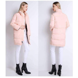Planet Gates Black / S Winter Jacket Women 2018 Knee Length Pink Coat Camperas Mujer Abrigo Invierno 2018 Female Overcoat Parkas For Women