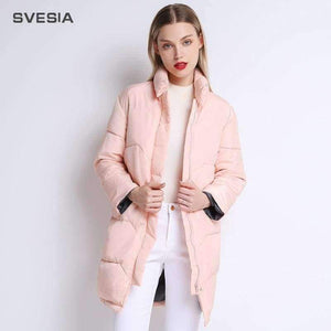 Planet Gates Black / S Winter Jacket Women 2018 Knee Length Pink Coat Camperas Mujer Abrigo Invierno 2018 Female Overcoat Parkas For Women