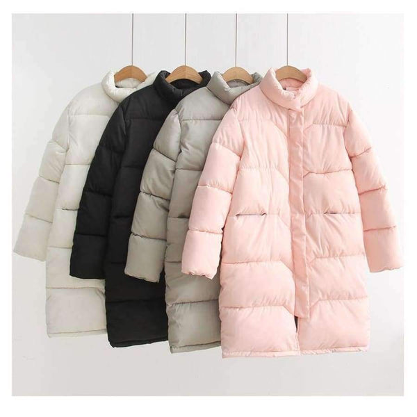 Planet Gates Black / S Winter Jacket Women 2018 Knee Length Pink Coat Camperas Mujer Abrigo Invierno 2018 Female Overcoat Parkas For Women