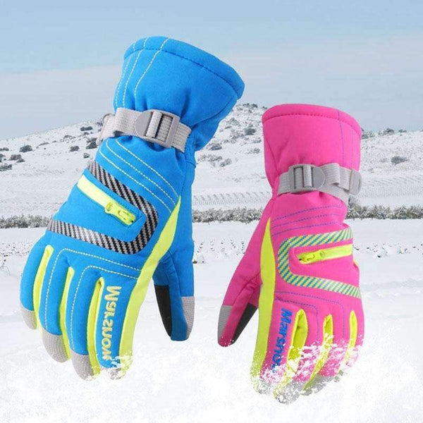 Winter Professional Ski Gloves Girls Boys Adult Waterproof Warm Gloves Snow Kids Windproof Skiing Snowboard Gloves