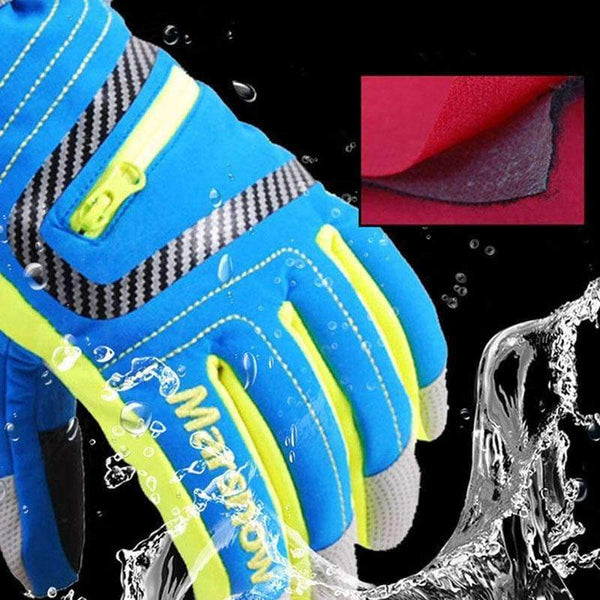 Planet Gates Black / S Winter Professional Ski Gloves Girls Boys Adult Waterproof Warm Gloves Snow Kids Windproof Skiing Snowboard Gloves