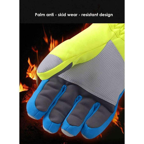 Planet Gates Black / S Winter Professional Ski Gloves Girls Boys Adult Waterproof Warm Gloves Snow Kids Windproof Skiing Snowboard Gloves