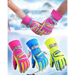 Planet Gates Black / S Winter Professional Ski Gloves Girls Boys Adult Waterproof Warm Gloves Snow Kids Windproof Skiing Snowboard Gloves