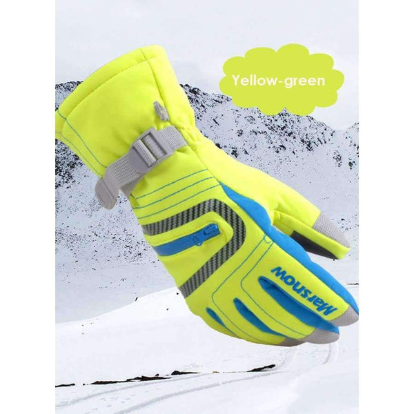 Planet Gates Black / S Winter Professional Ski Gloves Girls Boys Adult Waterproof Warm Gloves Snow Kids Windproof Skiing Snowboard Gloves