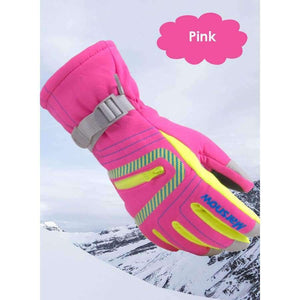 Planet Gates Black / S Winter Professional Ski Gloves Girls Boys Adult Waterproof Warm Gloves Snow Kids Windproof Skiing Snowboard Gloves