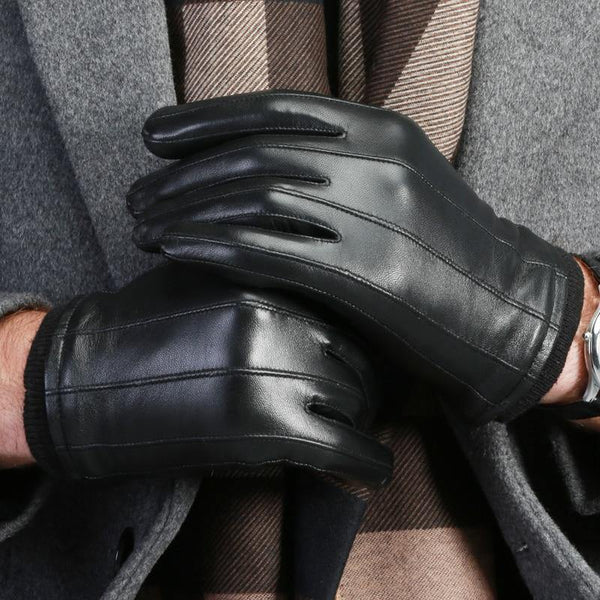 Planet Gates Black  S Winter Warm Gloves Genuine Sheepskin Leather Gloves Male Touch Screen Gloves Mittens Winter Gloves Male