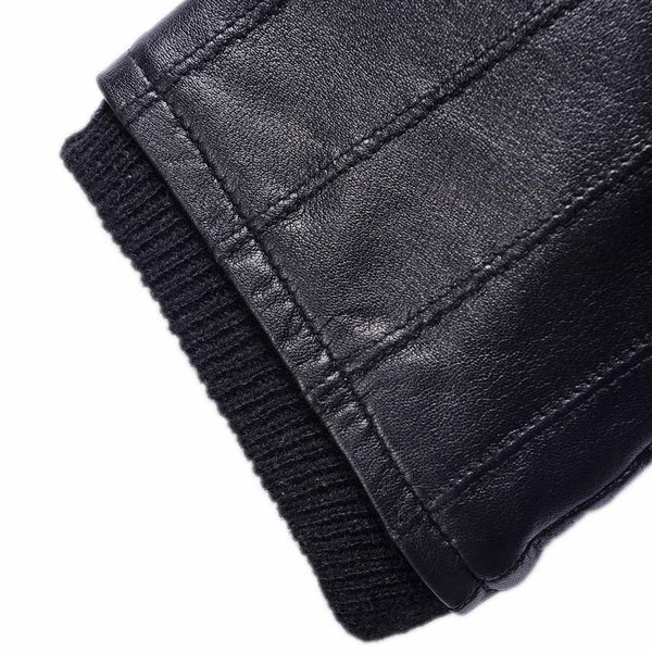 Winter Warm Gloves Genuine Sheepskin Leather Gloves Male Touch Screen Gloves Mittens Winter Gloves Male - Planet Gates