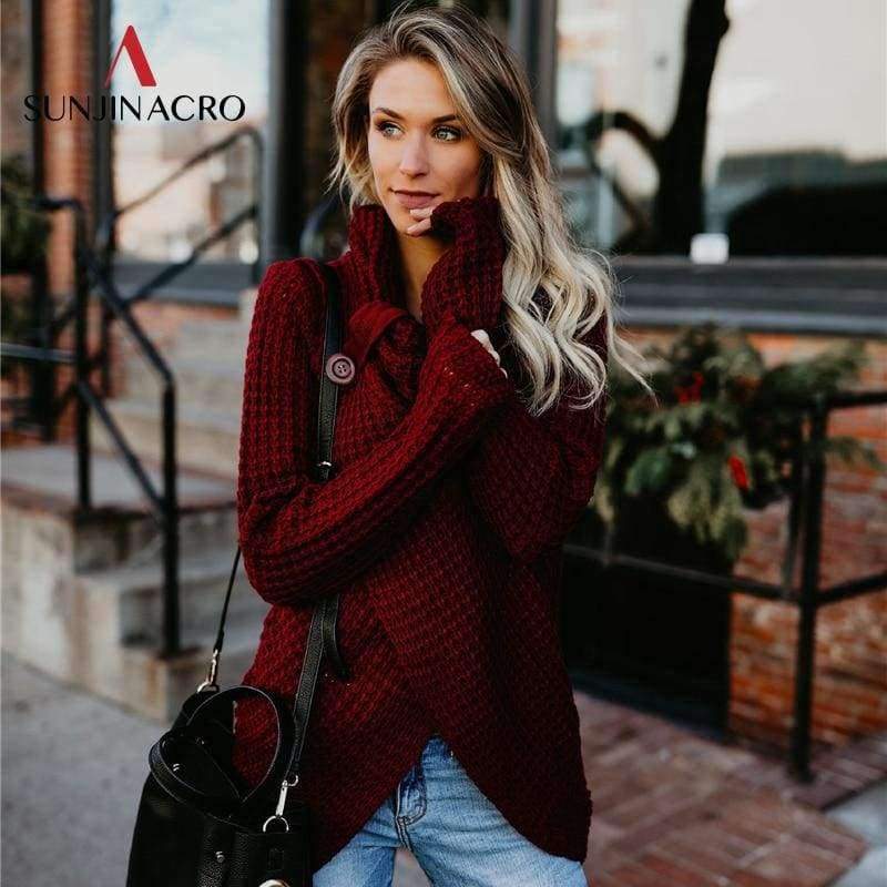Planet Gates Black / S Women Autumn Winter Fashion 5 Colors Knitted Thick Warm Sweater Cardigans Ladies Slim Cardigan Knit Tops 2018