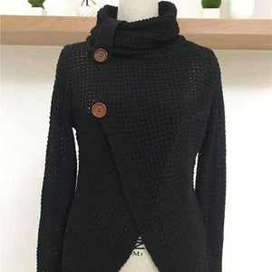 Planet Gates Black / S Women Autumn Winter Fashion 5 Colors Knitted Thick Warm Sweater Cardigans Ladies Slim Cardigan Knit Tops 2018