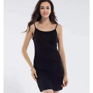 Planet Gates black / S Women Slips 100%REAL SILK Full slips Healthy Under dress Anti emptied Intimates Everyday slip dress Nude Black White